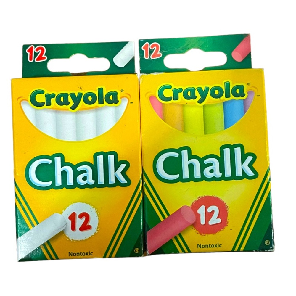Crayola 12 Piece Chalk Set of 2 NWT